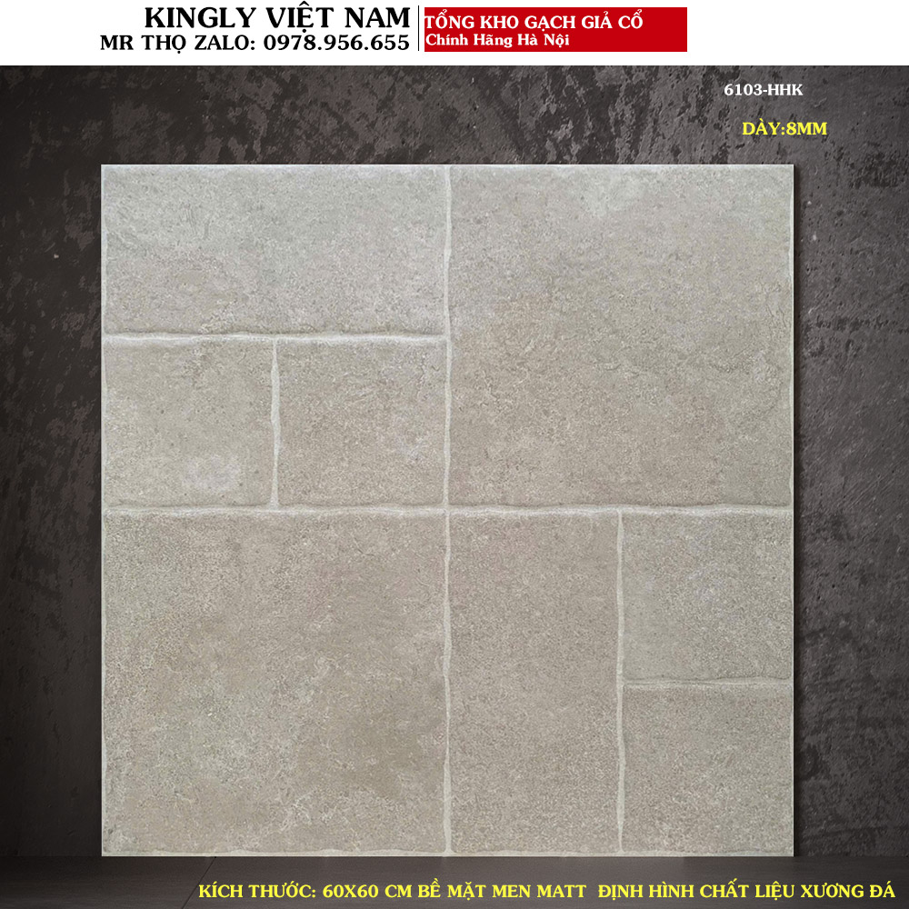 Gạch lát sân giả cổ 60x60 6103